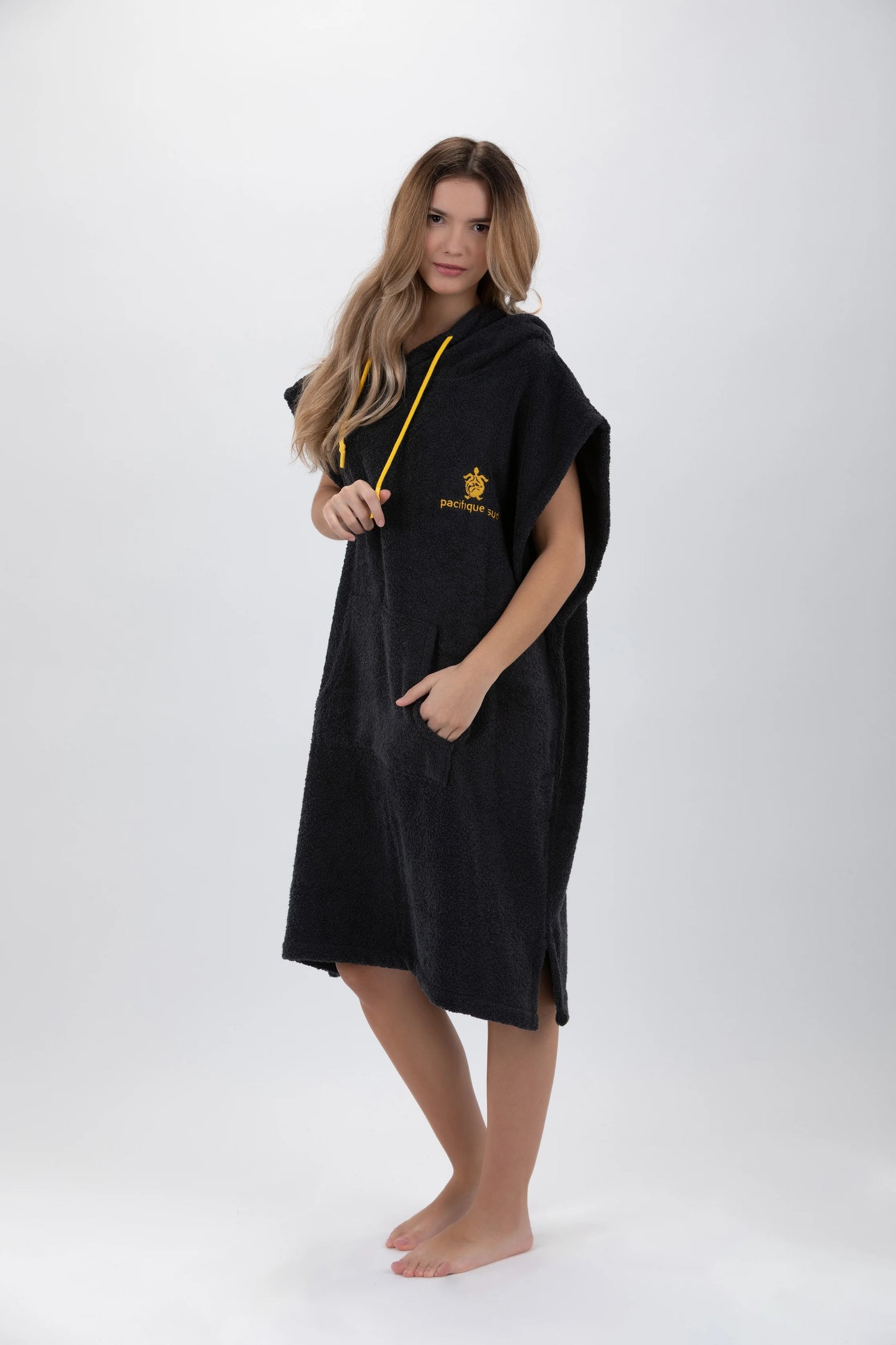 Surf Poncho Dark Grey - Medium Size - Cotton - Sleeveless
