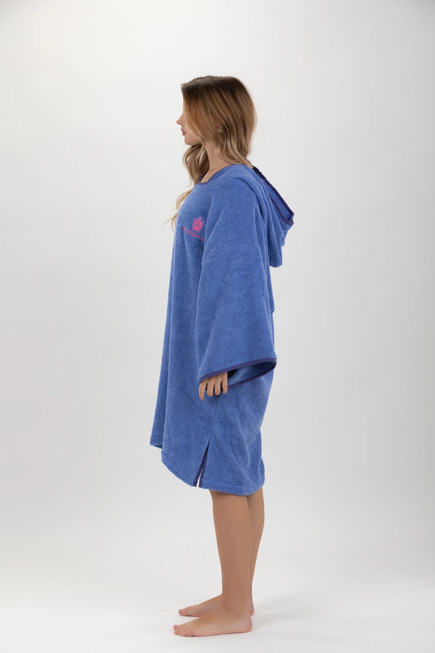 Poncho Surf Roxo - Tamanho Único - Algodão - com mangas