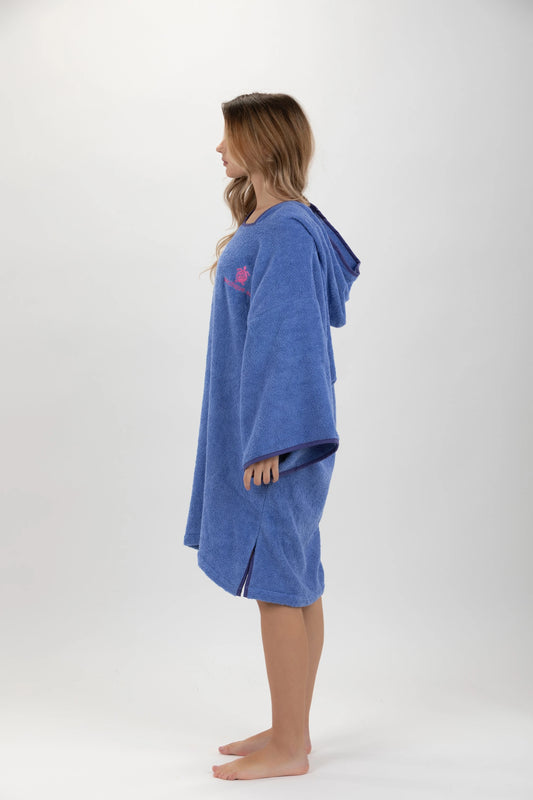 Poncho Surf Lila - Einheitsgröße - Baumwolle - mit Ärmeln