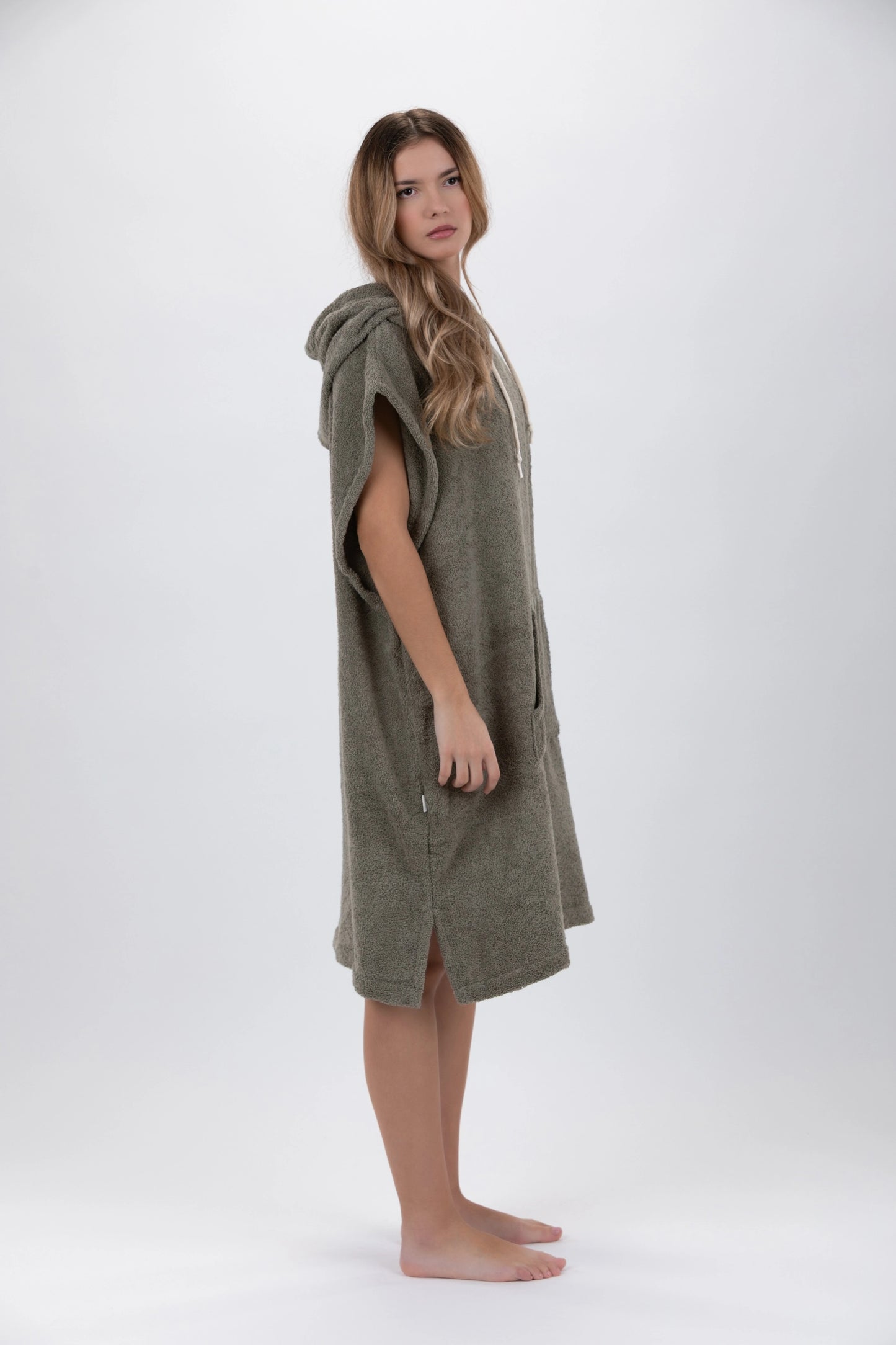 Surf Poncho Zielony - Rozmiar Średni - Bawełna - bez rękawów