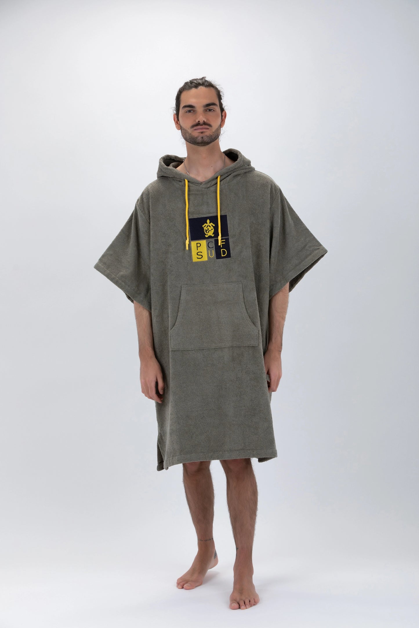 Surf Poncho Grön - One Size - Bomull - med ärmar