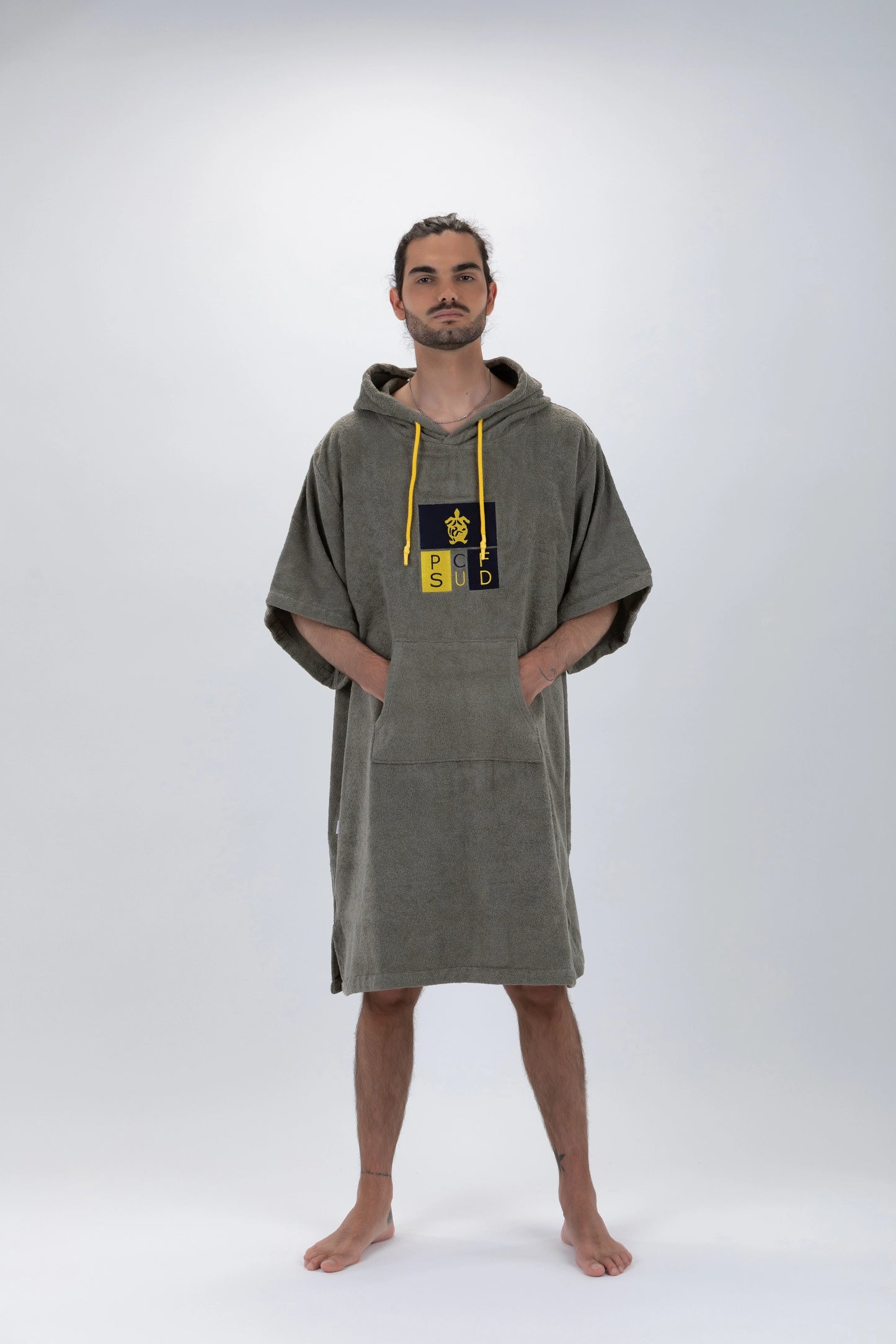 Surf Poncho Grön - One Size - Bomull - med ärmar