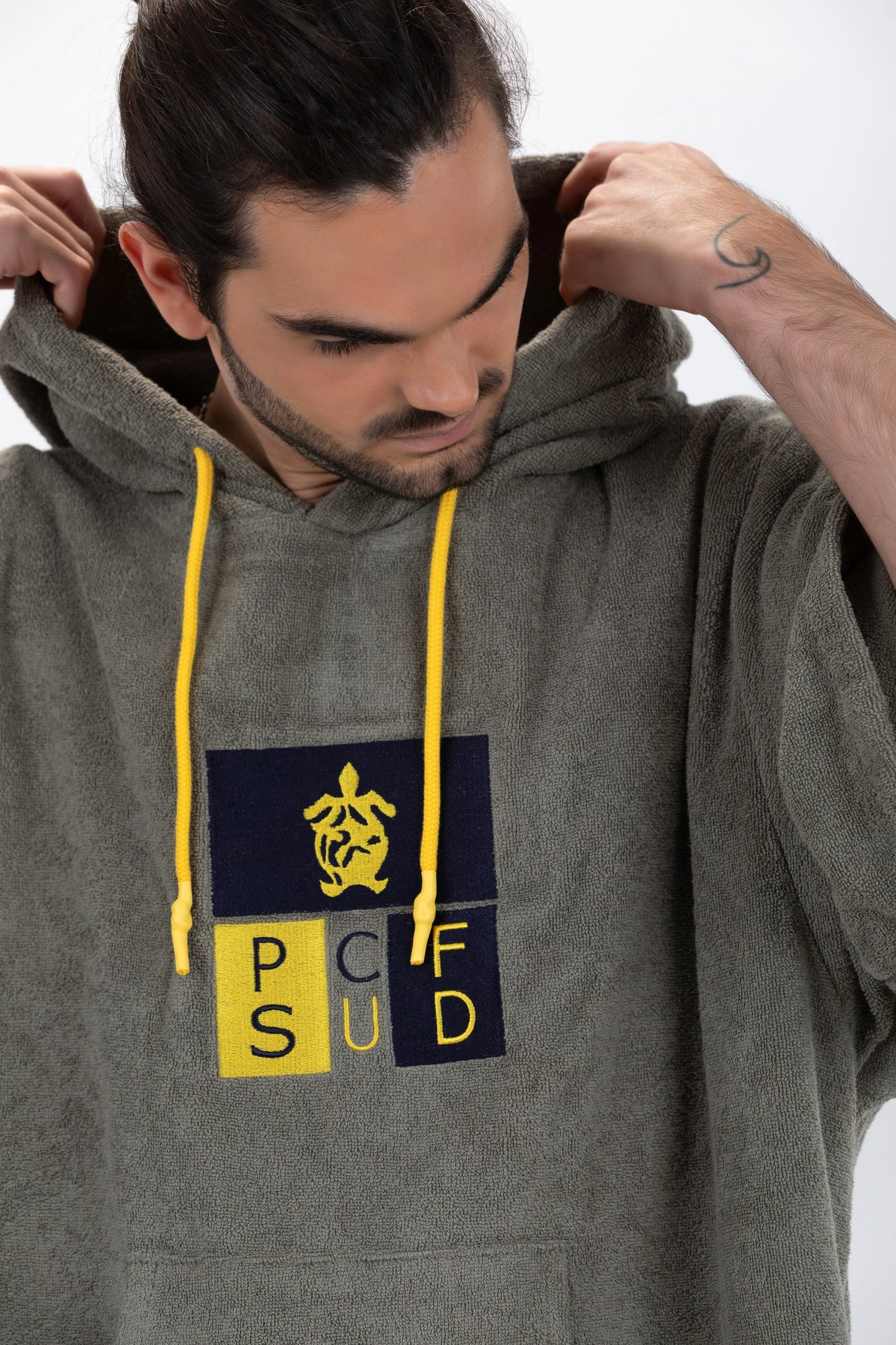 Surf Poncho Grön - One Size - Bomull - med ärmar