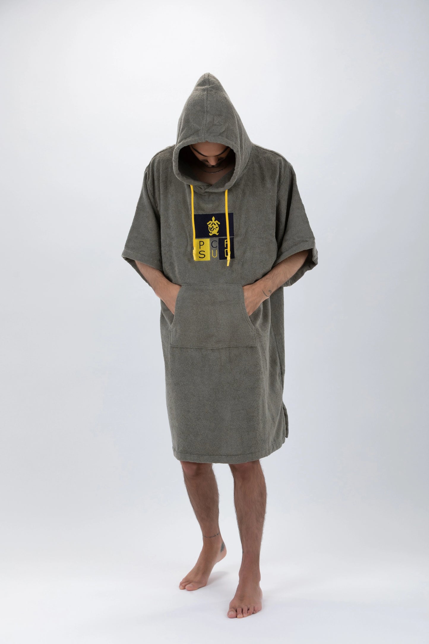 Surf Poncho Grön - One Size - Bomull - med ärmar