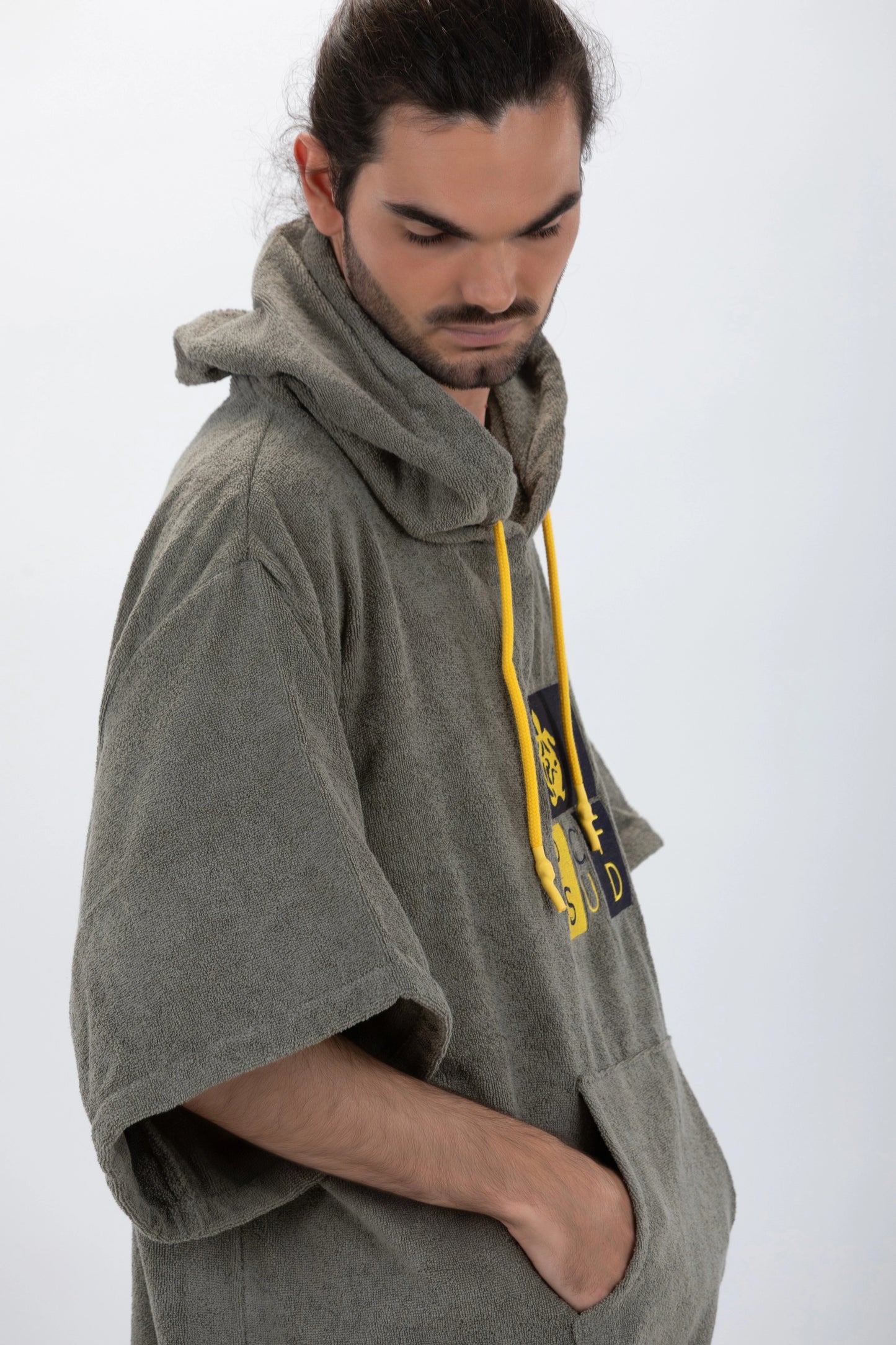 Surf Poncho Grön - One Size - Bomull - med ärmar