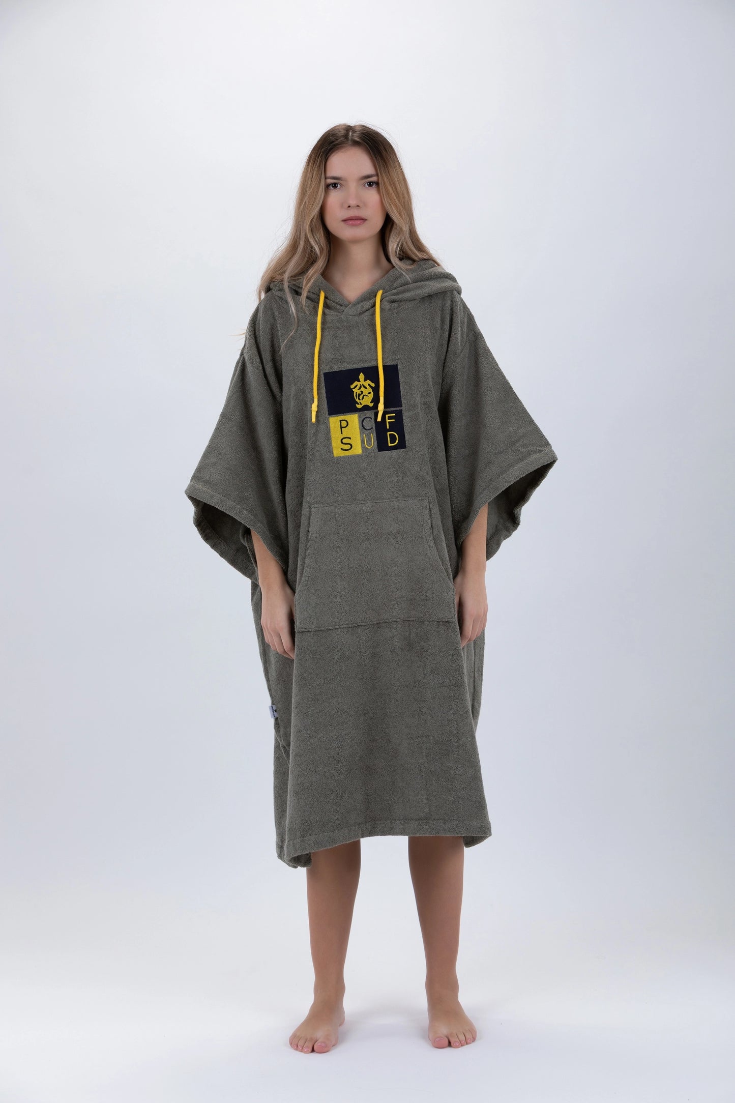 Surf Poncho Grön - One Size - Bomull - med ärmar