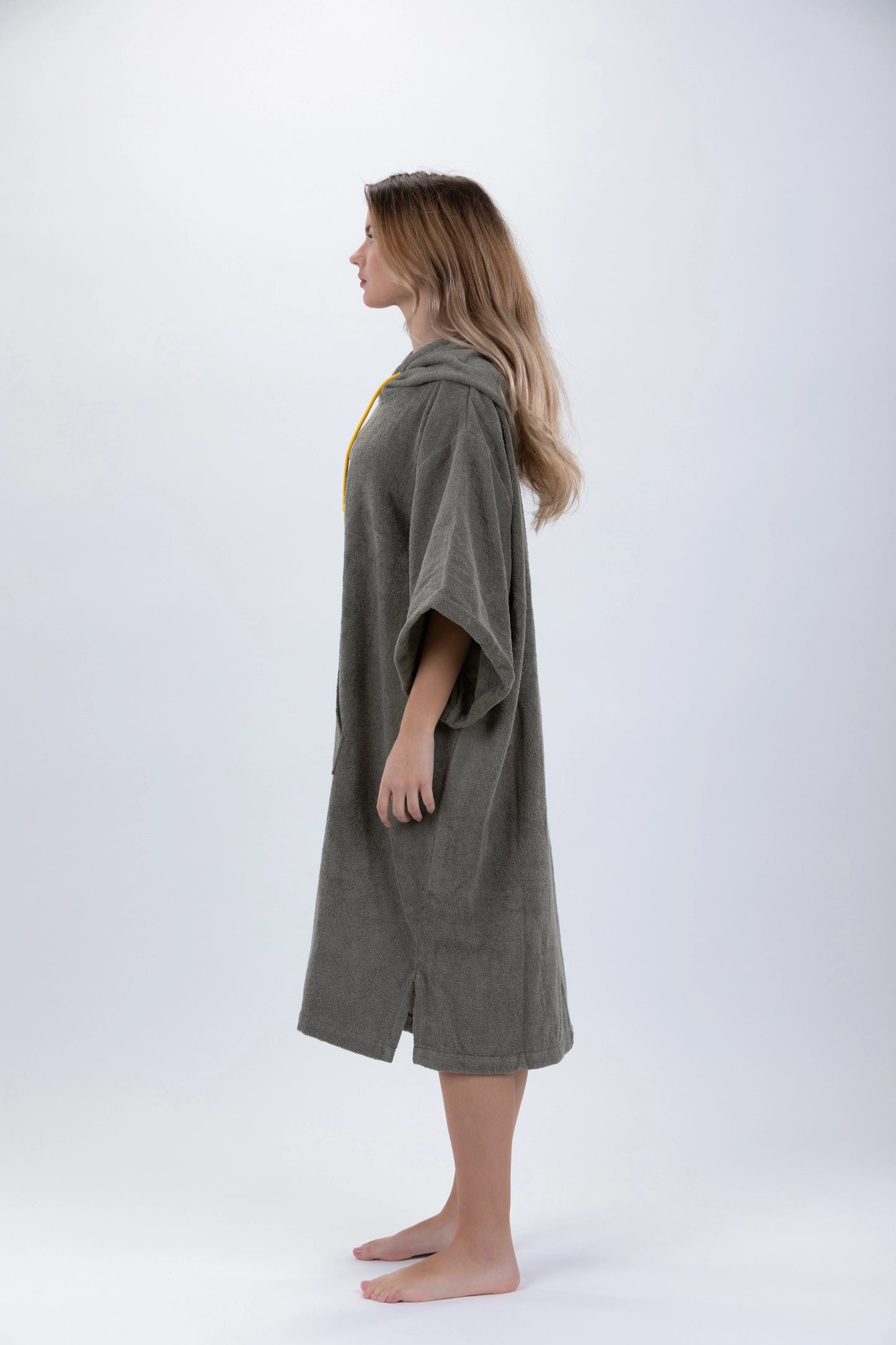 Surf Poncho Grön - One Size - Bomull - med ärmar