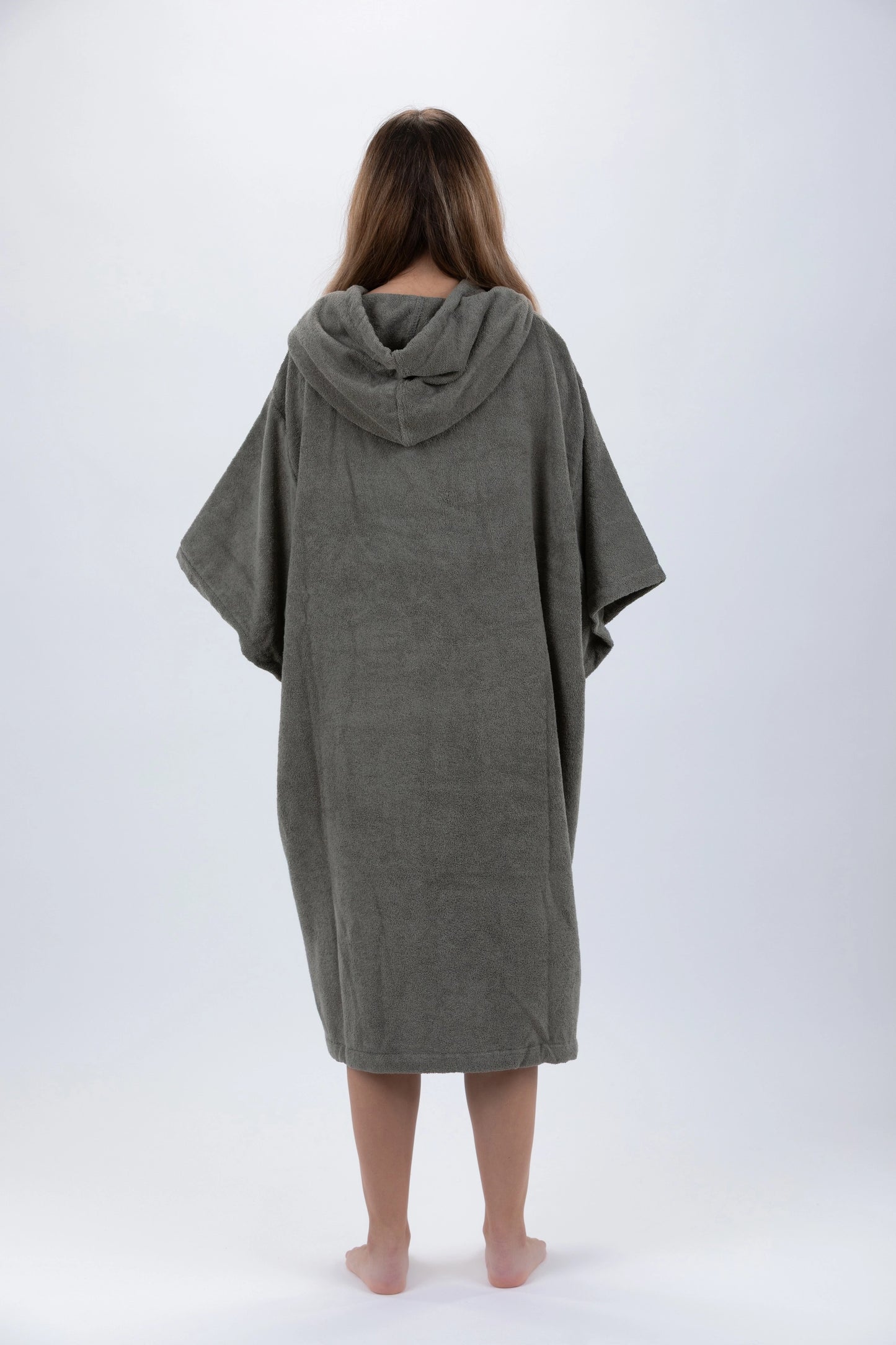 Surf Poncho Grön - One Size - Bomull - med ärmar