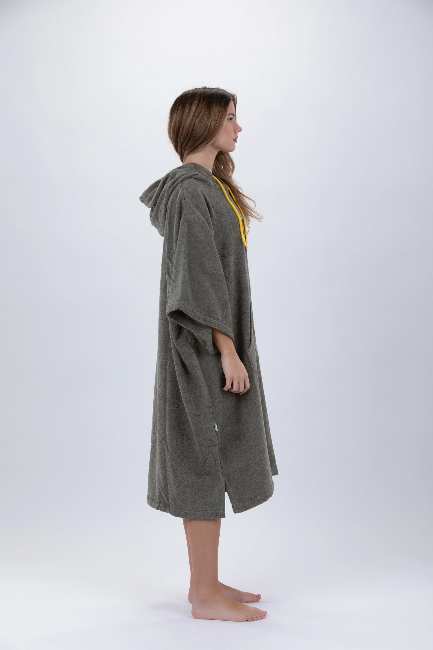 Surf Poncho Grön - One Size - Bomull - med ärmar