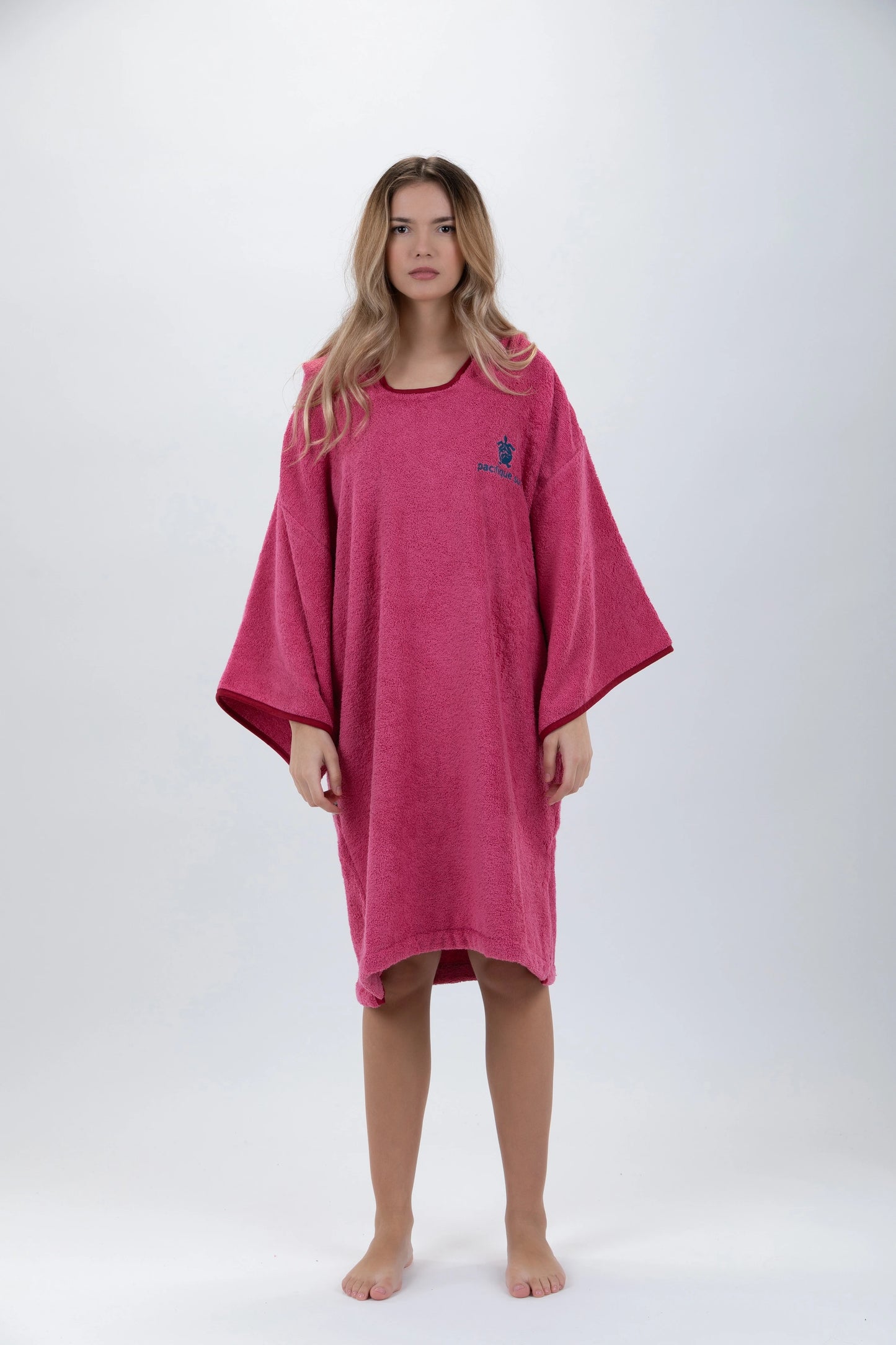 Poncho Surf Rosa - One Size - Bomull - med ärmar
