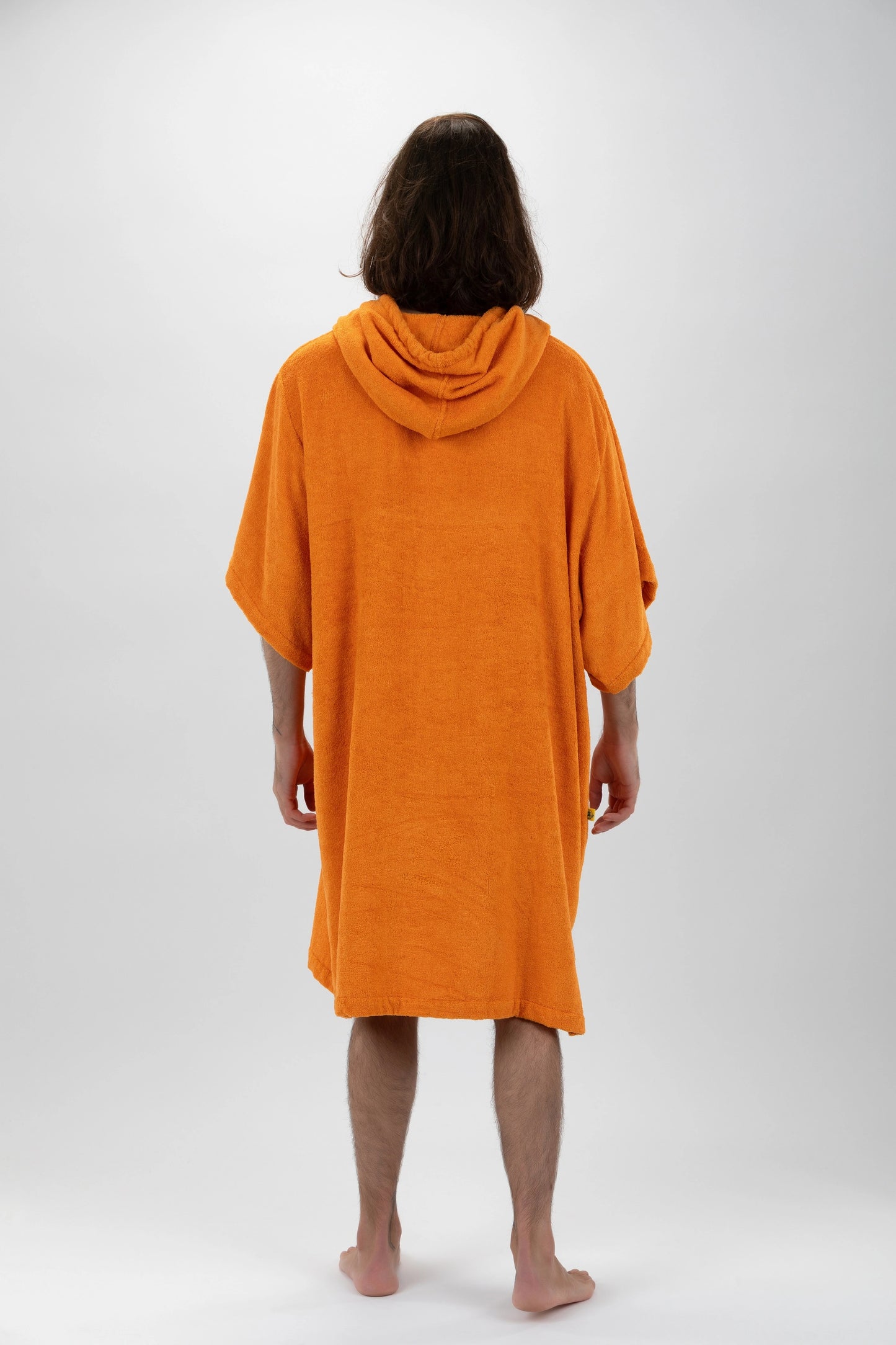 Surf Poncho Arancione - Taglia Unica - Tencel - Con maniche