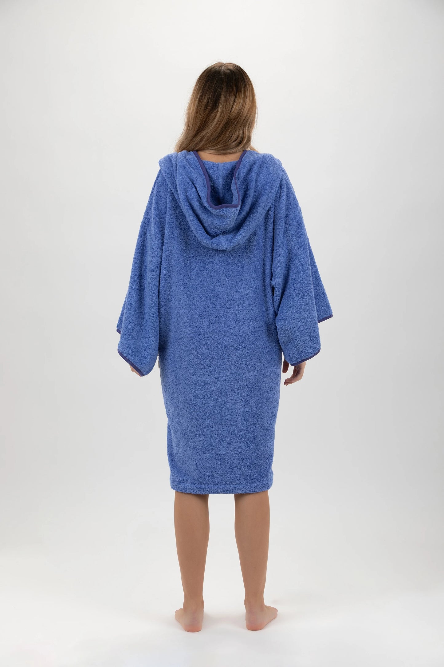 Poncho Surf Roxo - Tamanho Único - Algodão - com mangas