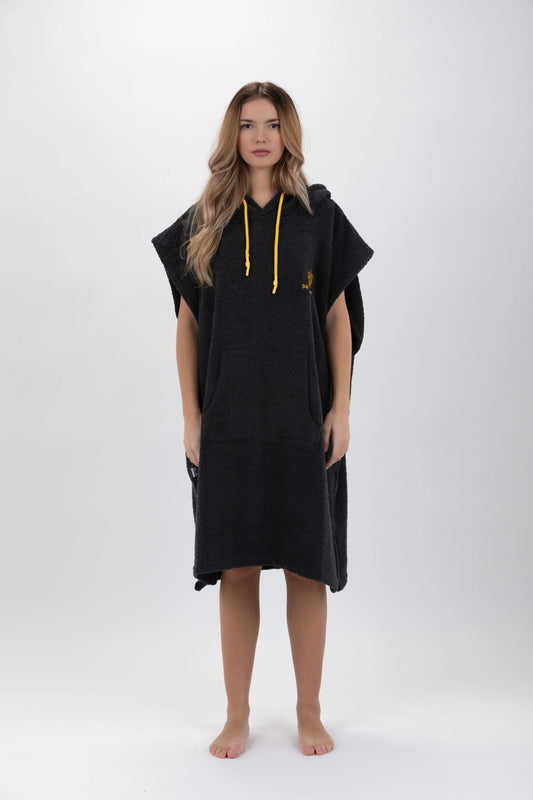 Poncho Surf Dunkelgrau - Größe M - Baumwolle - Ärmellos