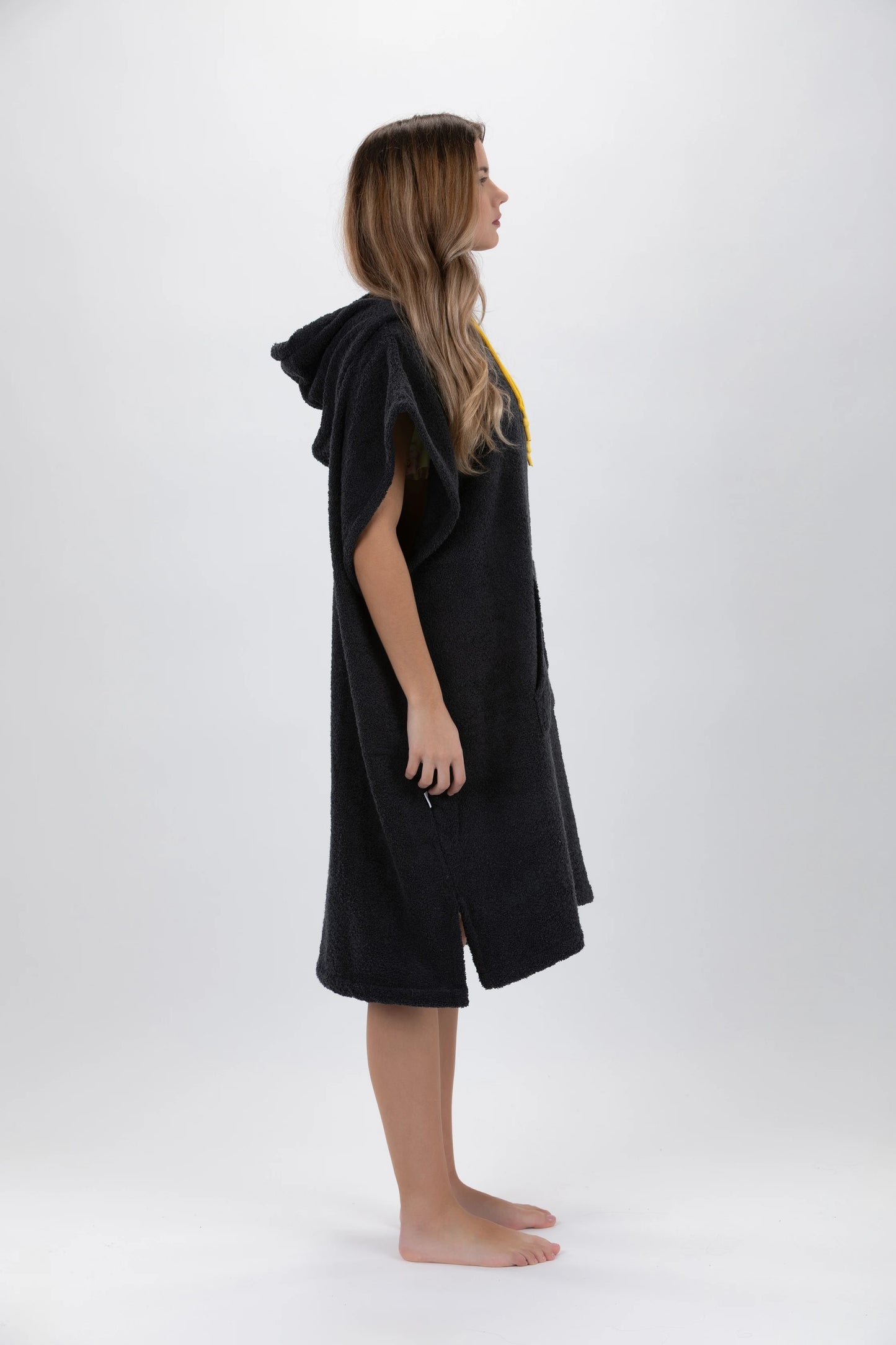 Surf Poncho Dark Grey - Medium Size - Cotton - Sleeveless
