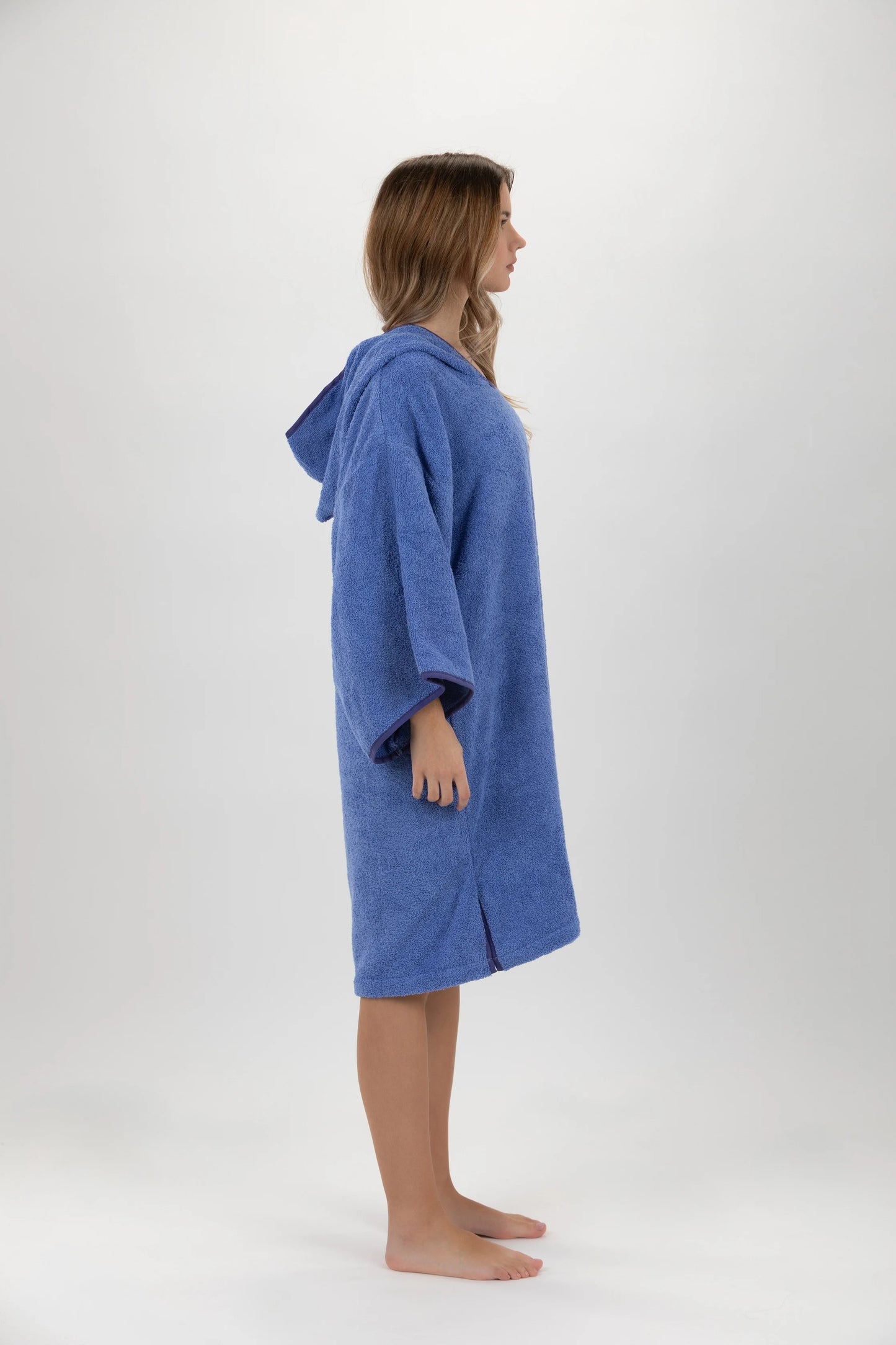 Poncho Surf Roxo - Tamanho Único - Algodão - com mangas