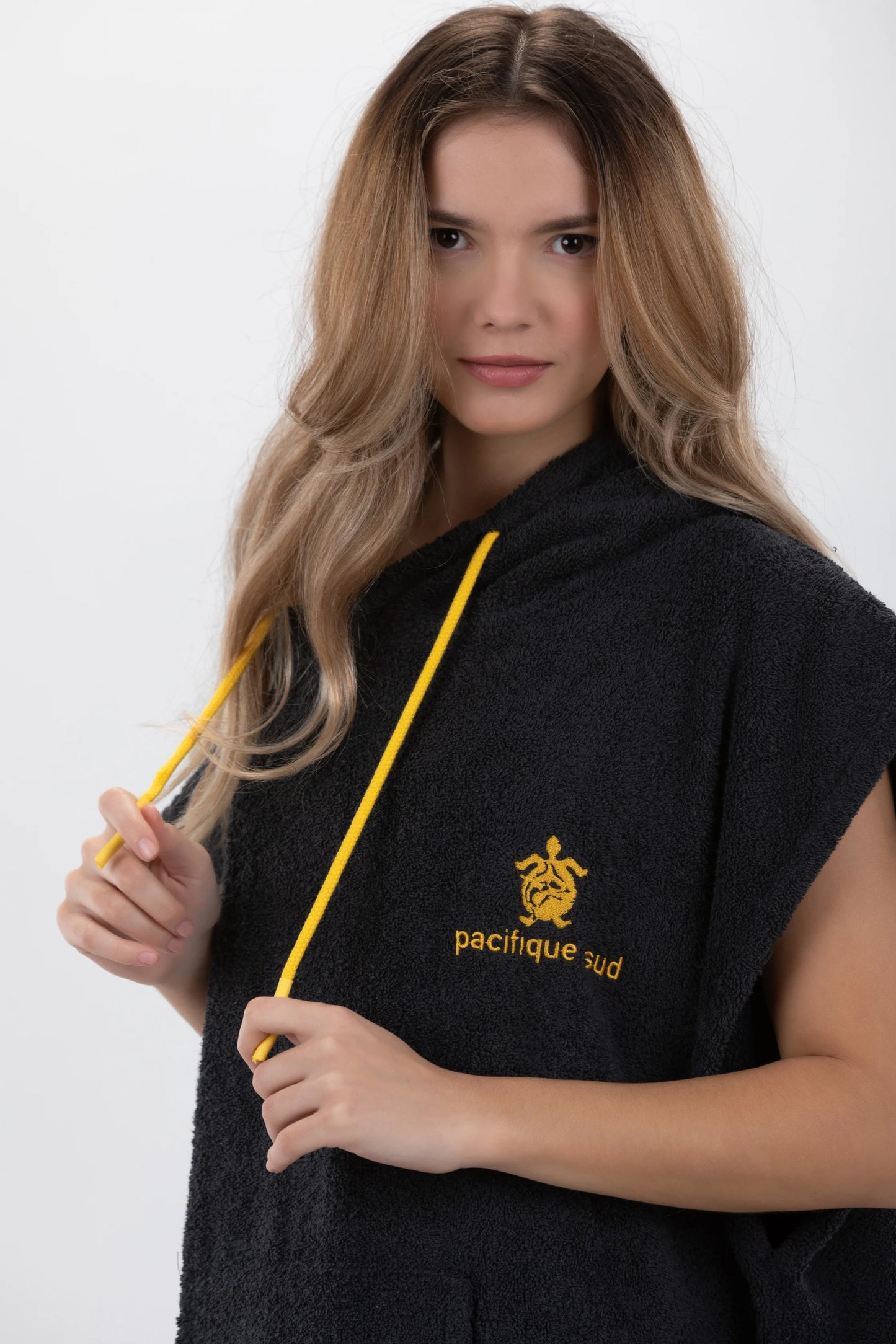 Surf Poncho Dark Grey - Medium Size - Cotton - Sleeveless
