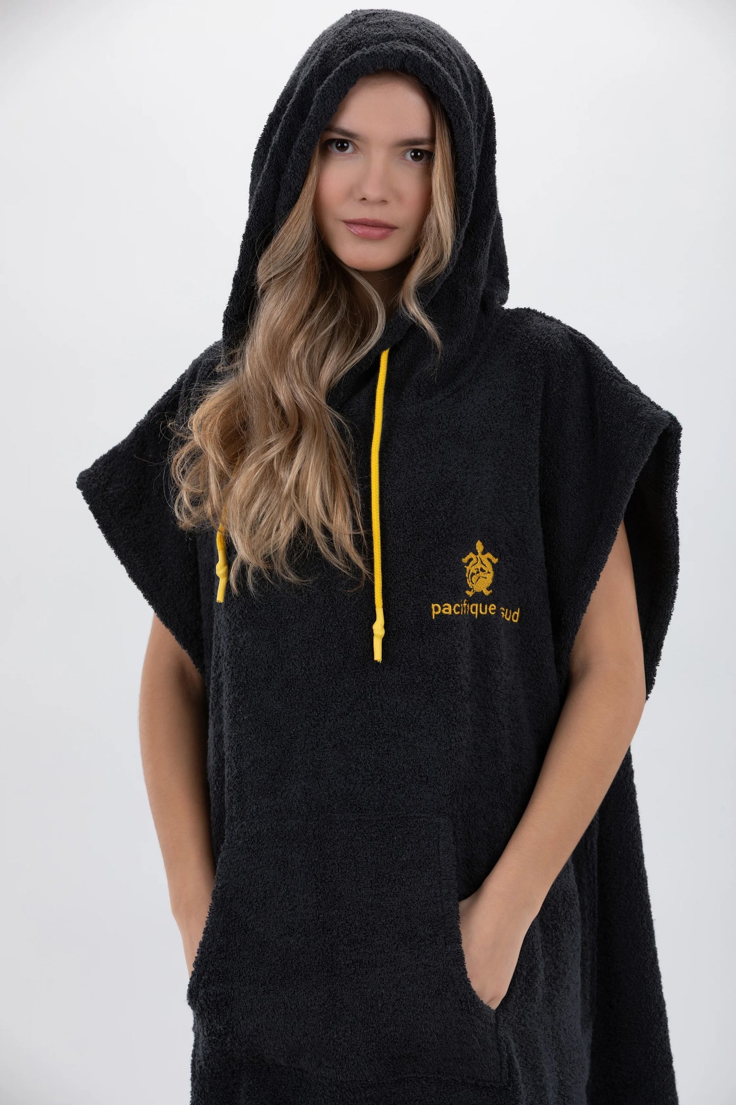 Surf Poncho Dark Grey - Medium Size - Cotton - Sleeveless