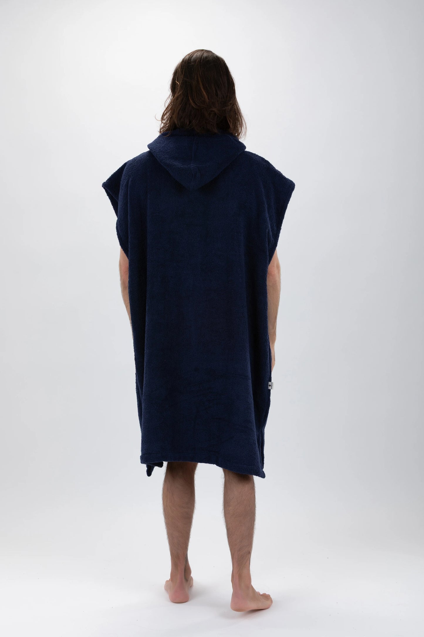 Surf Poncho Azul - Talla Grande - Algodón - sin mangas