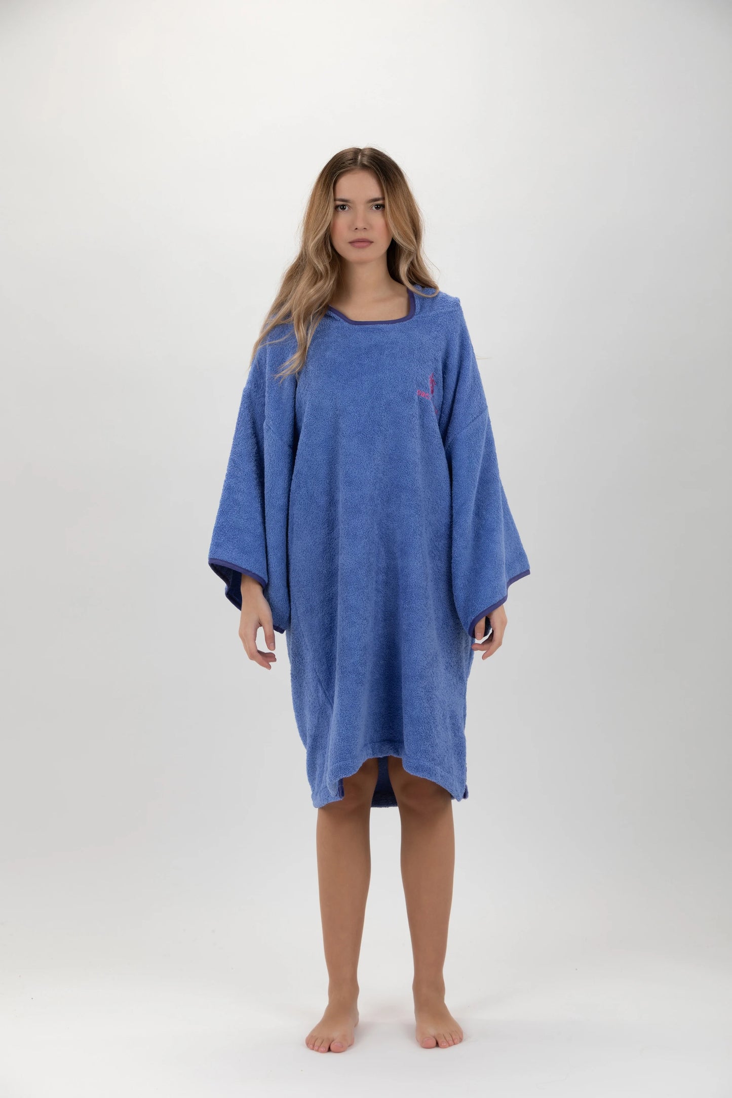 Poncho Surf Roxo - Tamanho Único - Algodão - com mangas