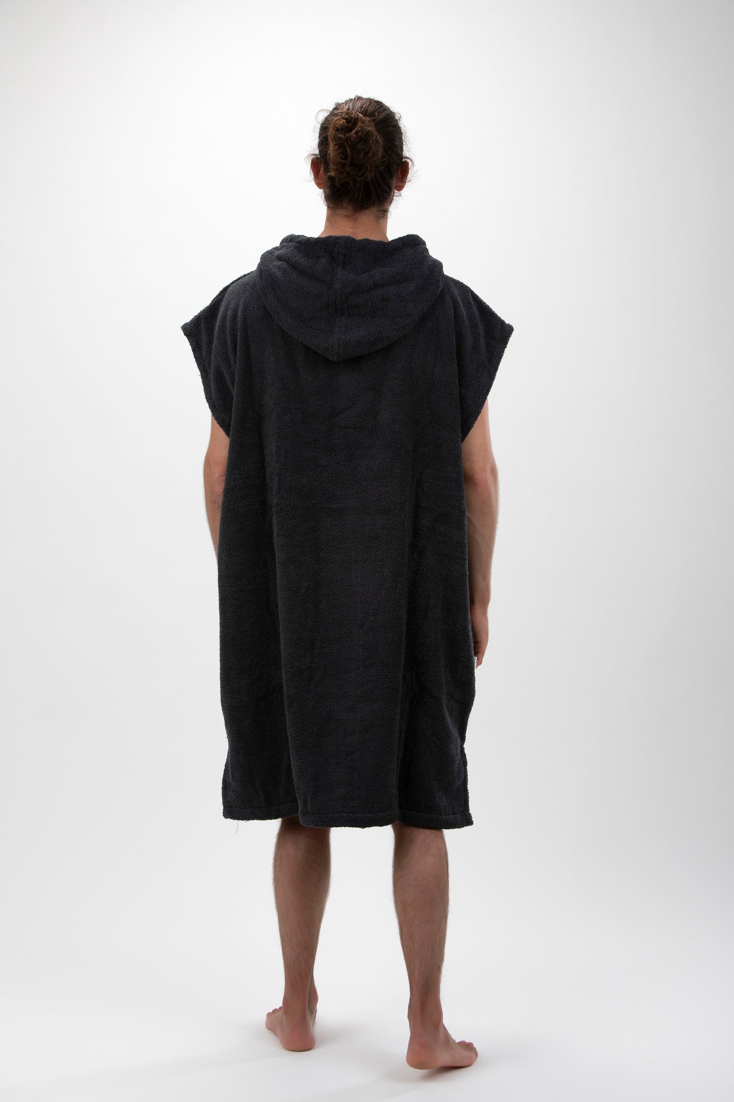 Surf Poncho Ciemnoszary - Rozmiar Duży - Bawełna - bez rękawów