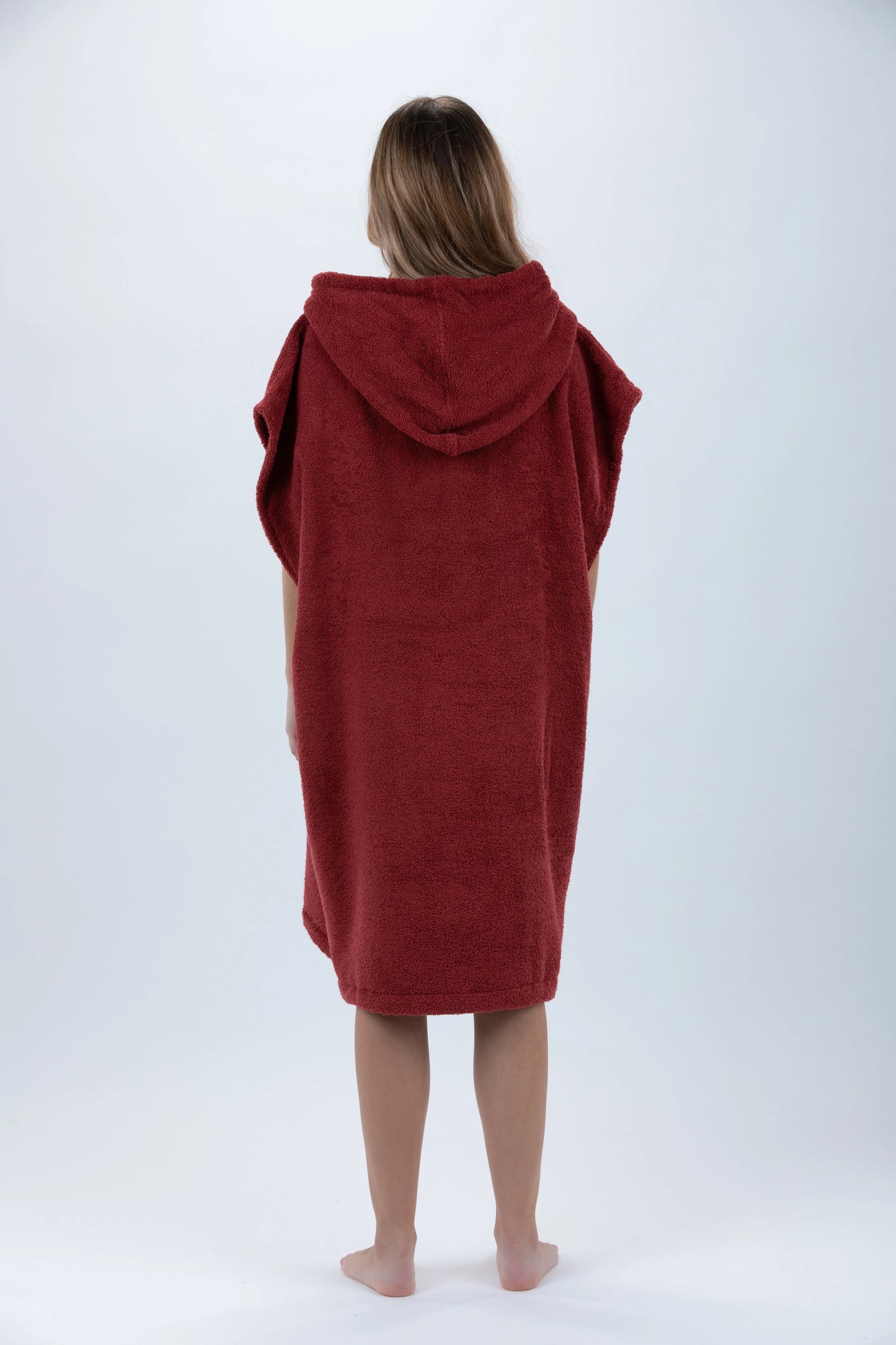 Poncho Surf Bordeaux - Taglia Media - Cotone - senza maniche
