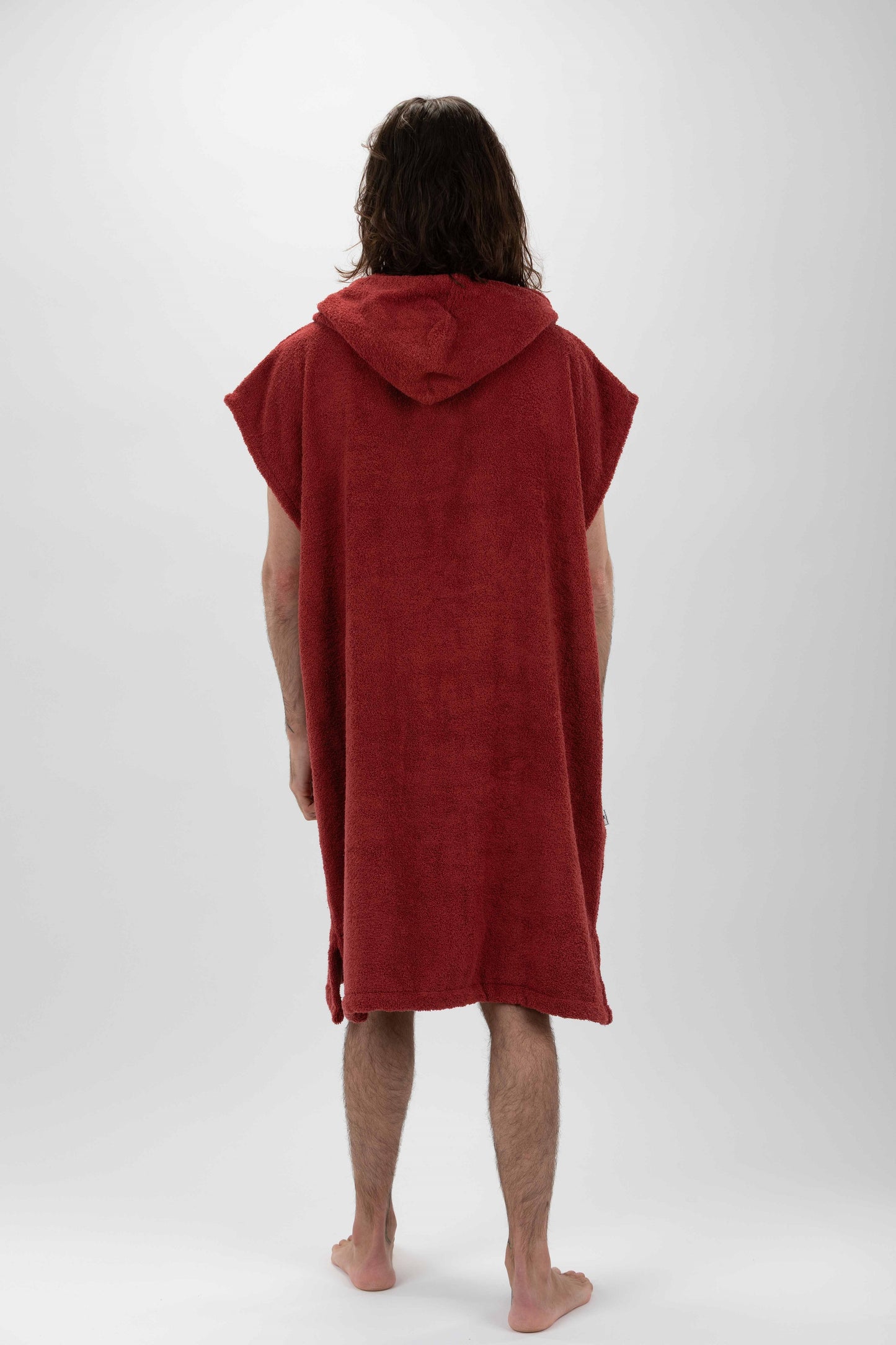 Poncho Surf Bordeaux - Taglia Larga - Cotone - senza maniche