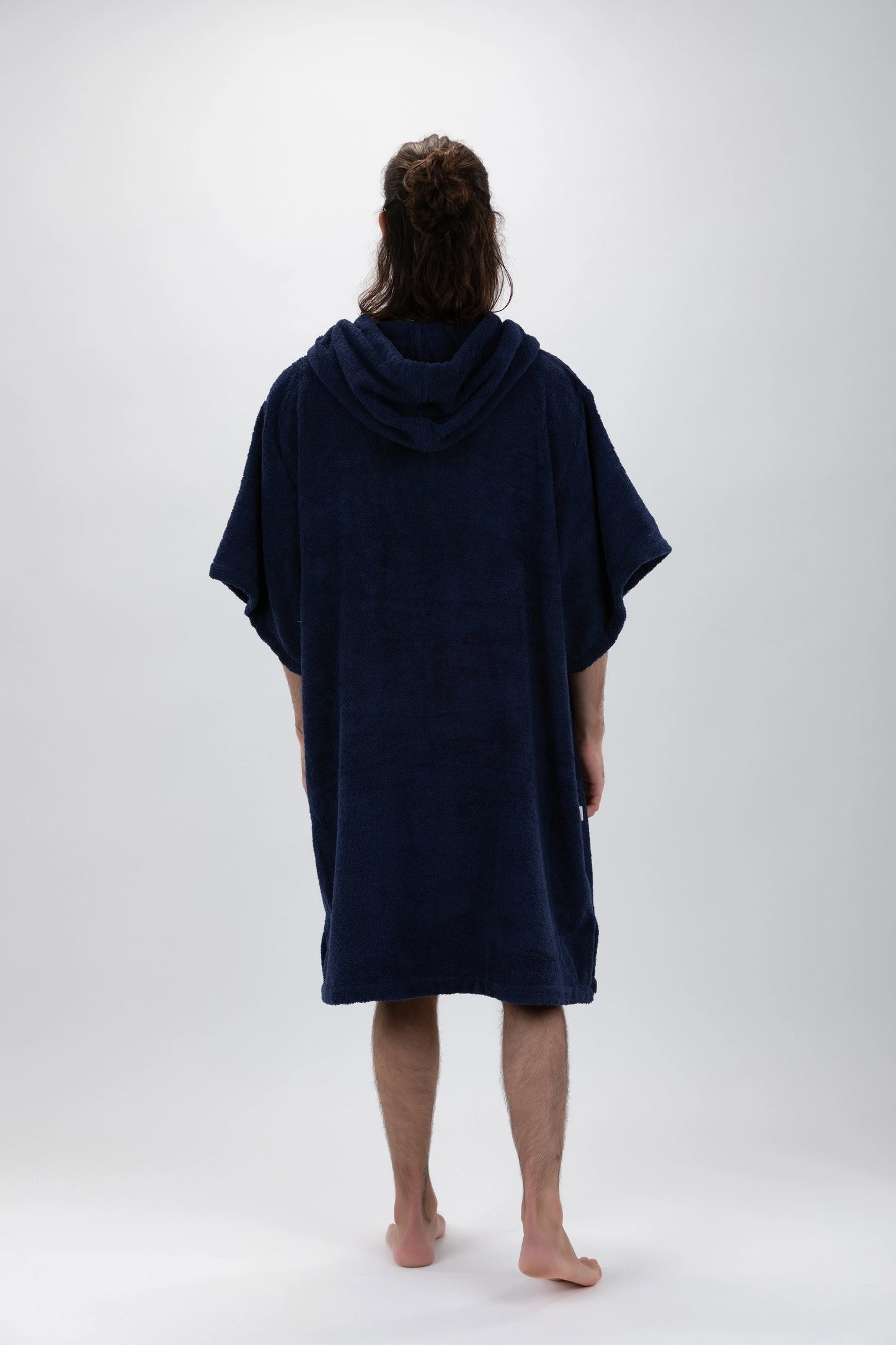 Poncho Surf Mörkblå - One Size - Bomull - med ärmar
