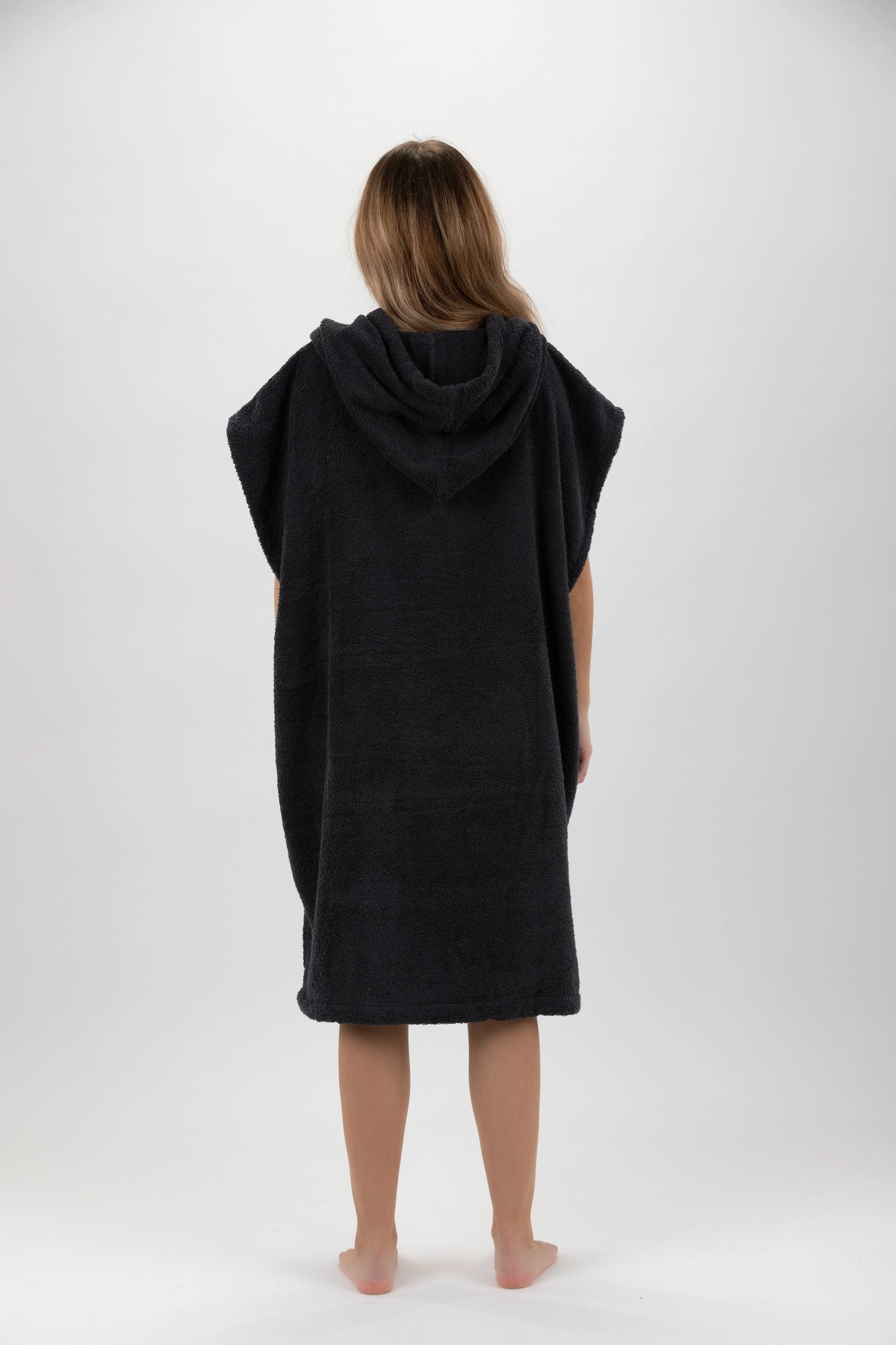 Poncho Surf Mörkgrå - Medium Storlek - Bomull - utan ärmar