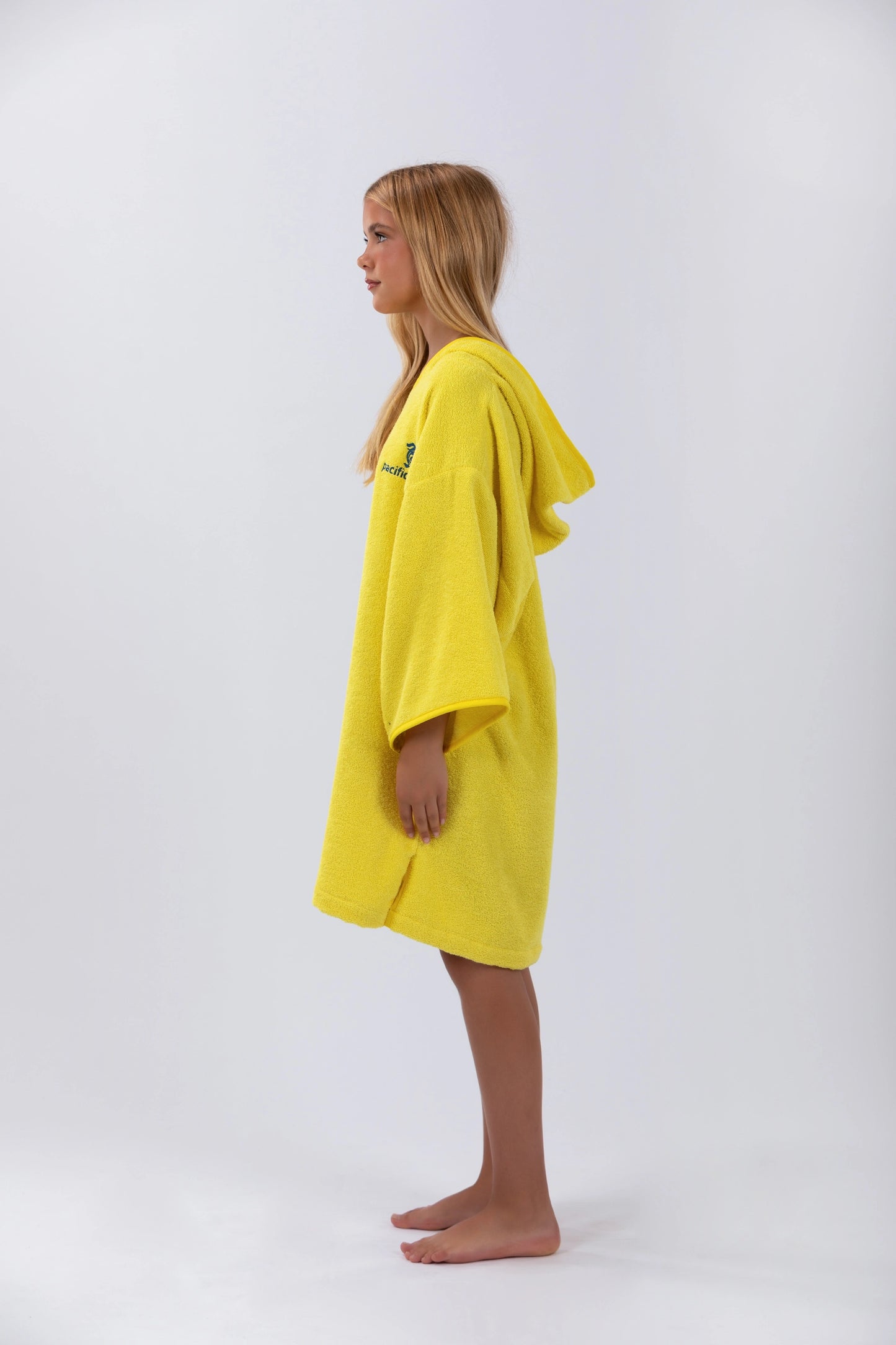 Poncho Surf Kids - Amarelo - Algodão - Com mangas