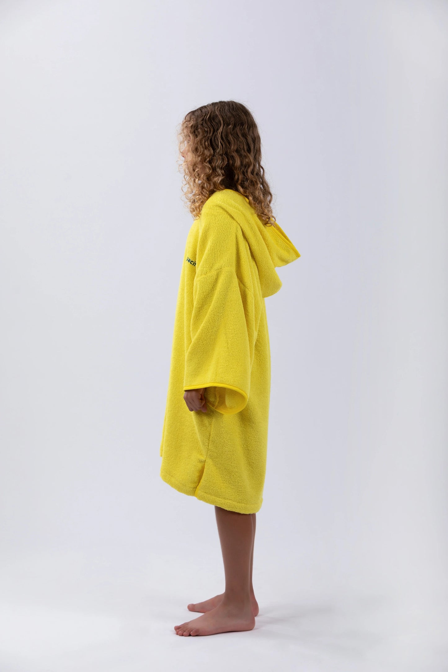 Poncho Surf Kids - Amarelo - Algodão - Com mangas