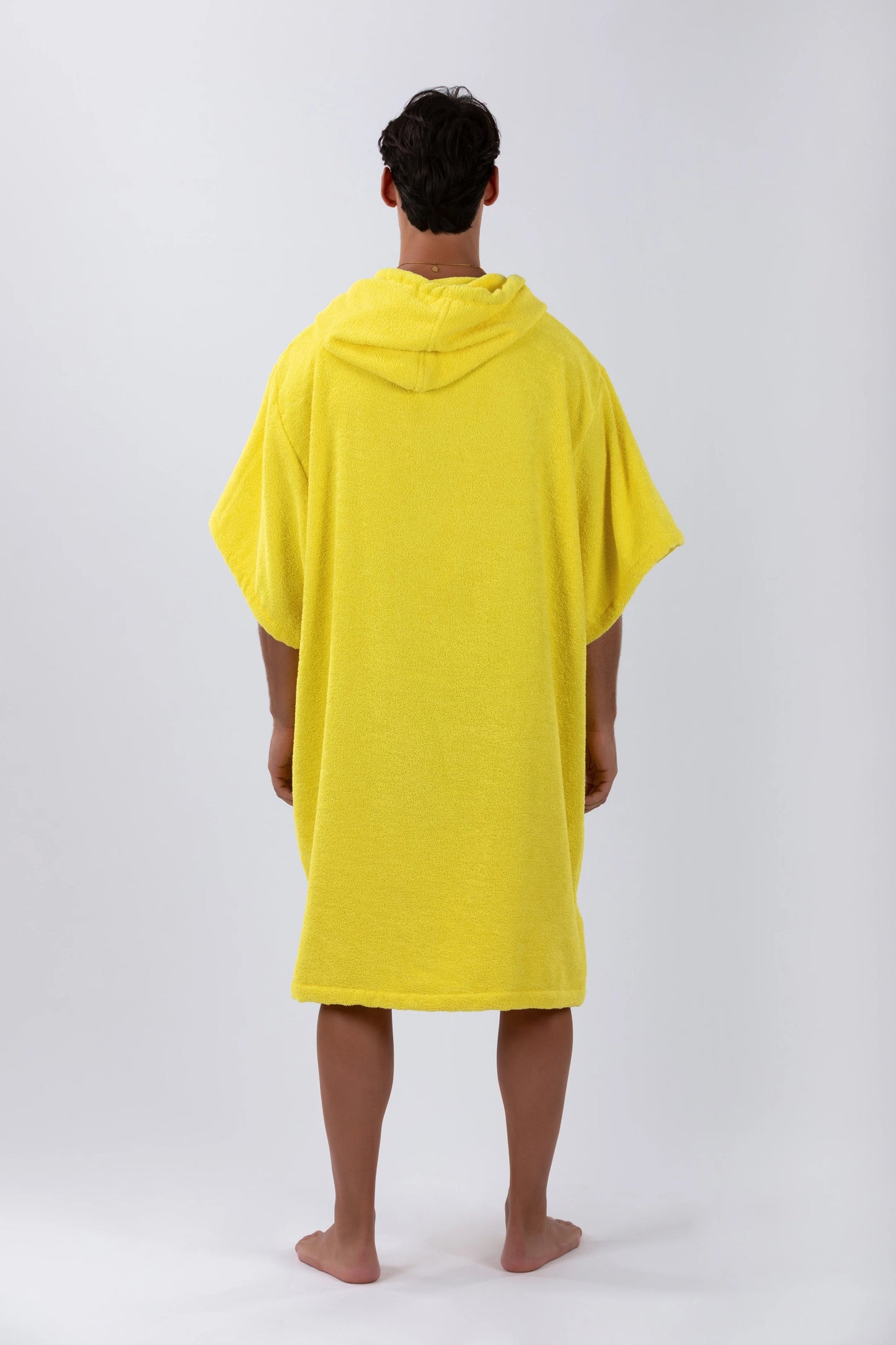 Poncho Surf Amarelo - Tamanho Único - Algodão - com mangas