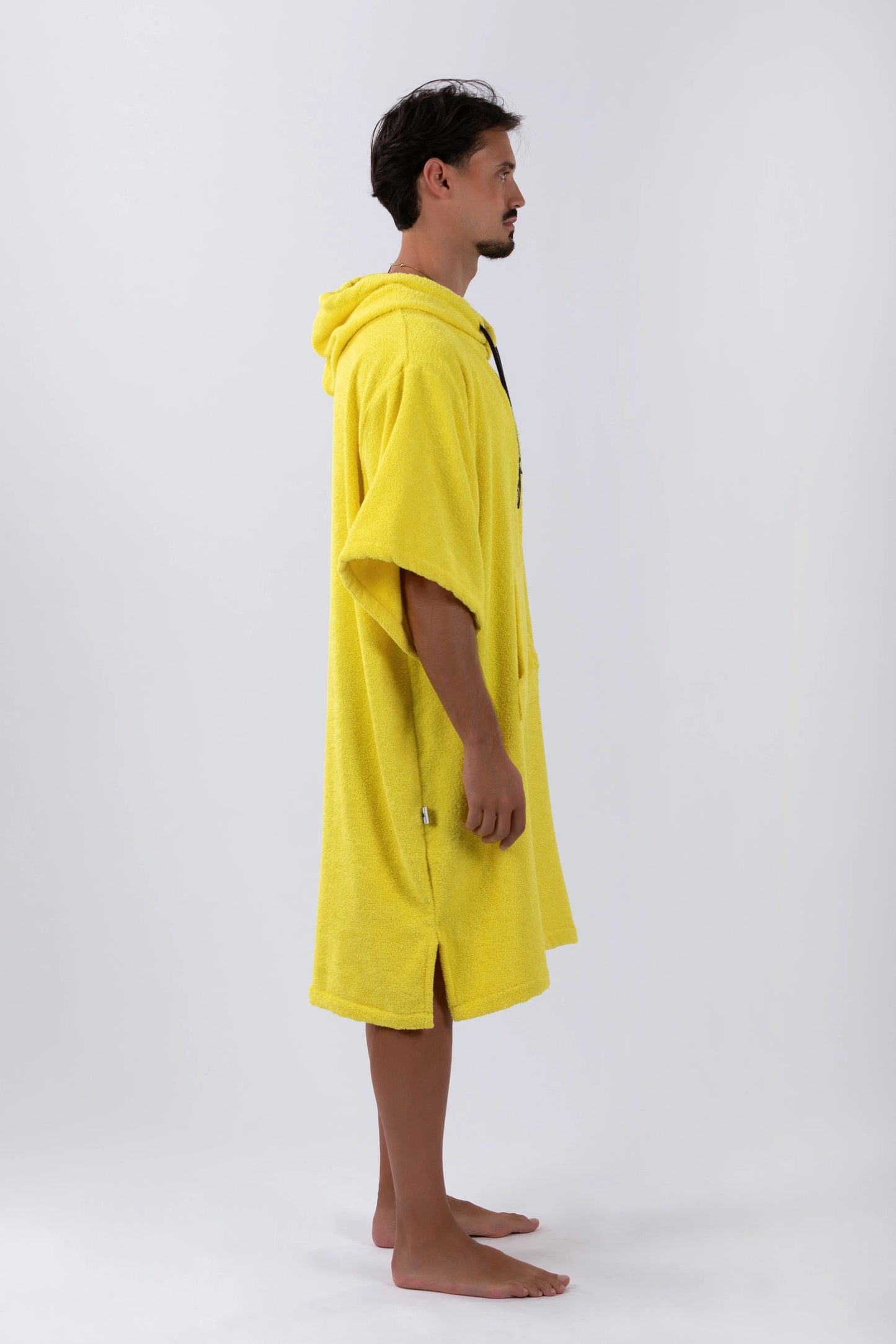 Poncho Surf Amarelo - Tamanho Único - Algodão - com mangas