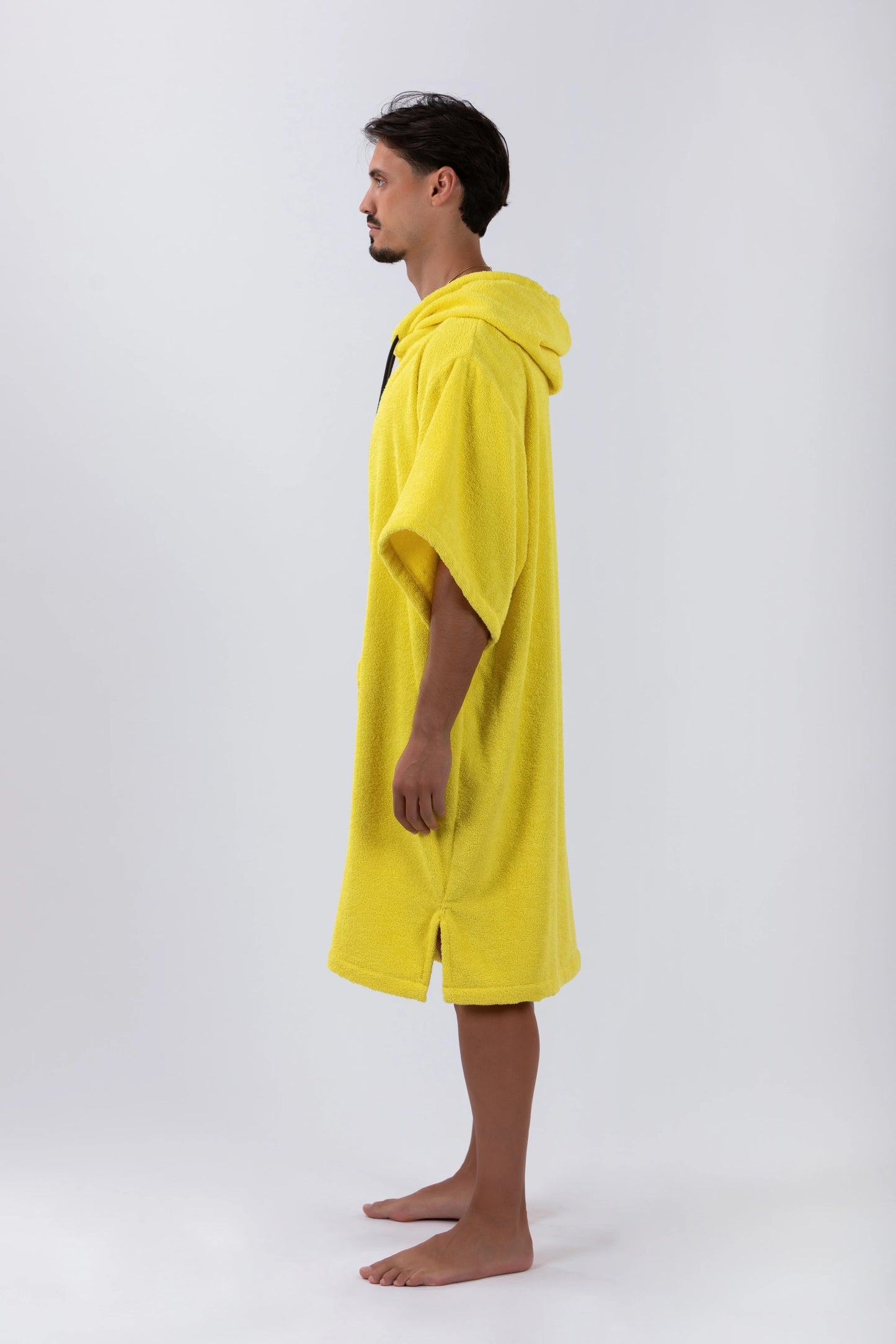 Poncho Surf Amarelo - Tamanho Único - Algodão - com mangas