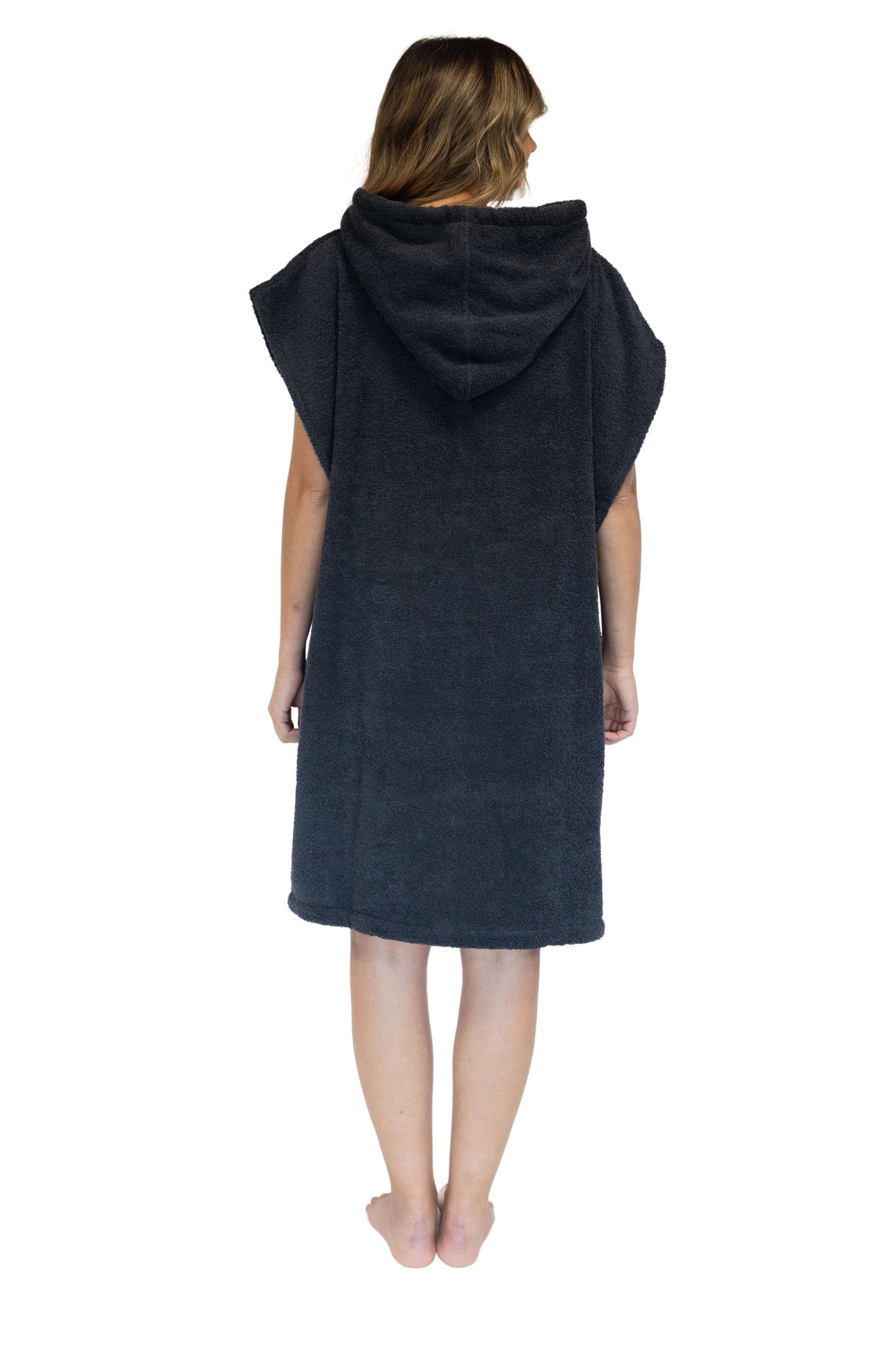 Dark Gray Surf Poncho - Medium Size - Cotton - Sleeveless